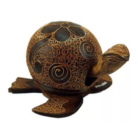 GENUINE COCONUT & WOOD HAWAIIAN HONU TURTLE BOBBLE HEAD DASHBOARD BOBBLE HEAD