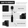 carleef Adjustable Oil Filter Wrench Tool,3 Jaw 2 Way Oil