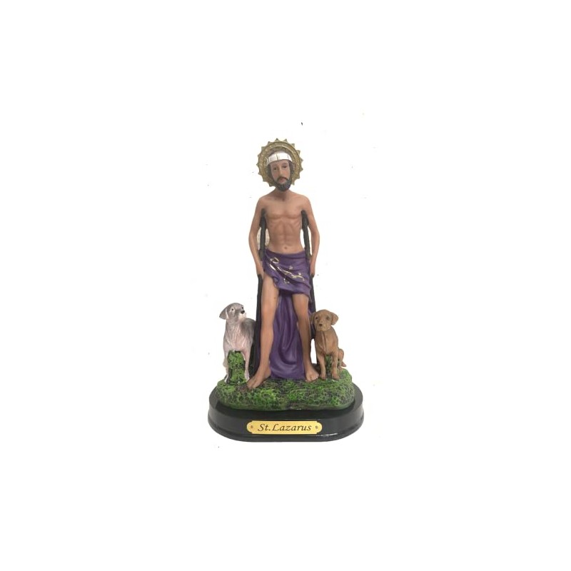 San Lazaro Estatua Saint St. Lazarus Statue Sculpture in Resin
