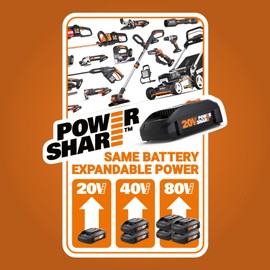 Worx Nitro 20V Cordless 1/2" Drill Driver With Brushless Motor, Compact & Lightweight Set Only 6" and 3 lbs., Power Share Compatible WX130L.9 Tool Only