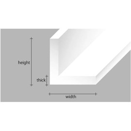 Evergreen 70EG295 Scale Model Plastic Rod, Angle, Thickness: 0.2 inches (4.0 mm), Pack of 3, Model Material