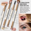Set Brochas Maquillaje Doble 6pcs Profesional