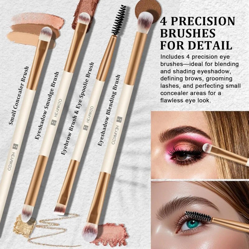 Set Brochas Maquillaje Doble 6pcs Profesional