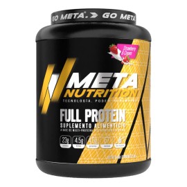 Suplemento Polvo Meta Nutrition Full Protein Proteína Sabor Fresa Crema Pote 2kg
