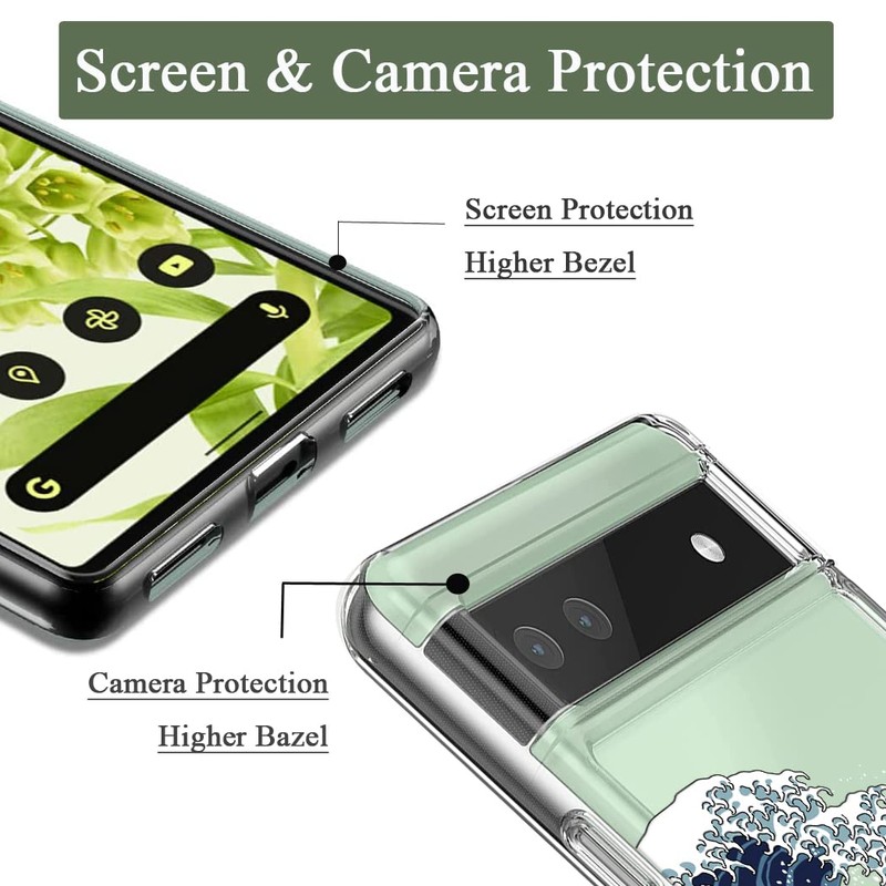 Unov Case Compatible with Pixel 6a Case Clear Transparent Slim