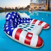 Adult Inflatable Pool Float Lounger for Relaxing – U-Shaped Patriotic