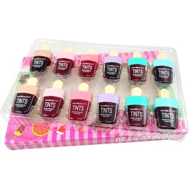 Tintas Para Labios En Forma De Paleta 12 Unidades Rosa Glossy