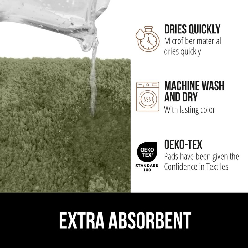 GORILLA GRIP Premium Luxury Bath Rug, Absorbent, Soft, Thick Shag,