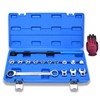 Yuesstloo 15pcs Universal Ratcheting Serpentine Belt Tool Set, Serpentine Belt