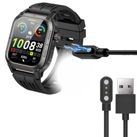 Blueshaweu Charging Cable Compatible with Aowoka Smartwatch 1.91 Inch Y8, Cable Charger Charging Station for Aowoka Y8 Smartwatch (Black + White)