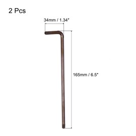 uxcell T30 Anti Tamper Proof Torx Star Key Bit Wrench, L-Shape 6.5-inch Long Arm, S2 Steel 2 Pcs