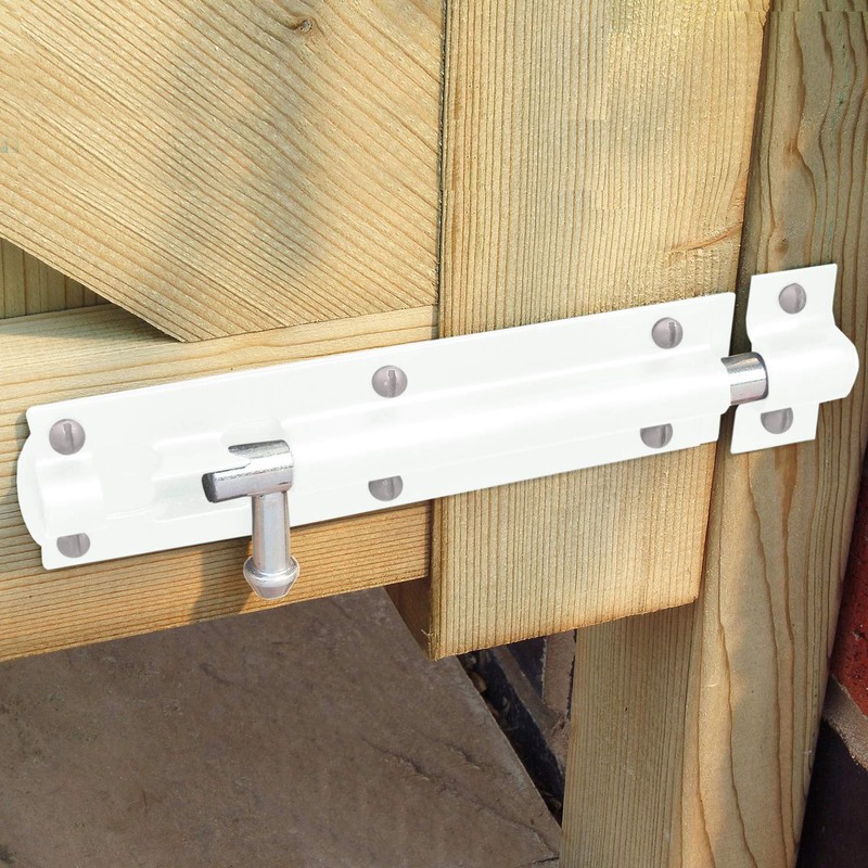 XFORT® 2 Pack Tower Bolt White 150mm (6"), Door Lock