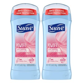 Suave Deodorant 2.6 Ounce 24Hr Powder Invisible Solid (76ml) (2 Pack)