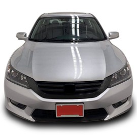 Front Grille Trim Chrome Delete Blackout Precut Vinyl Wrap Overlay Kit Compatible with Honda Accord Sedan 2014 2015 - Gloss Black