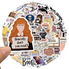 50 Pcs Bookish Stickers kindle stickers Cute Quirky Book Lover Quotes, for Scrapbooking, Journaling, Laptops, and Gifts