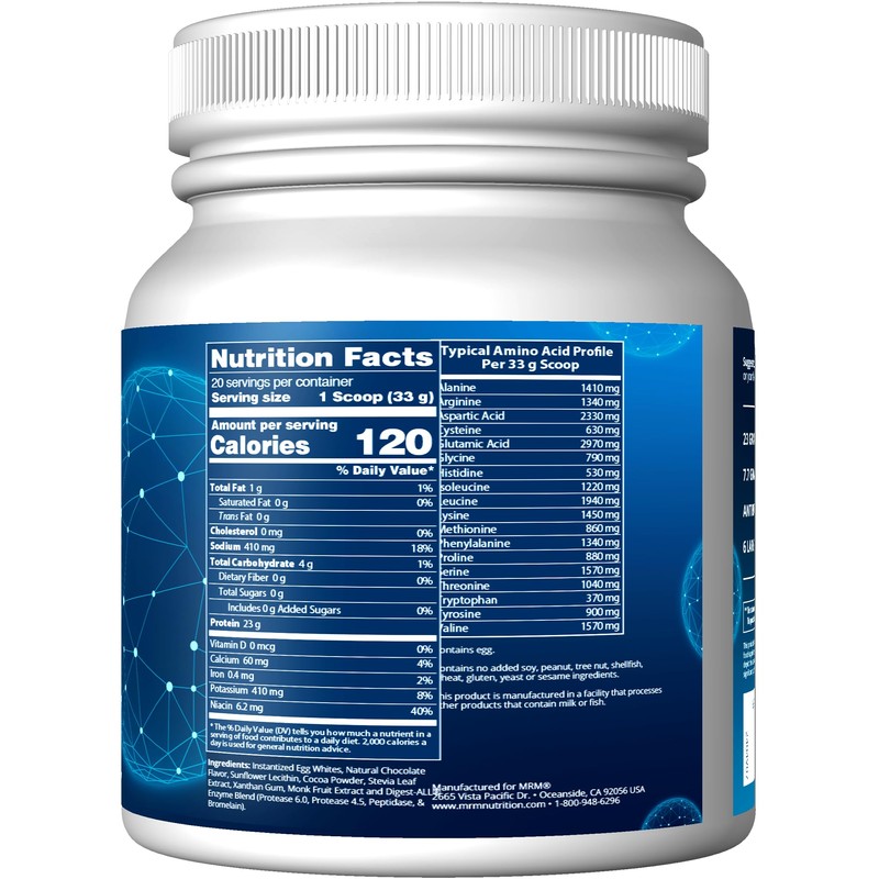 MRM Nutrition Egg White Protein | Chocolate Flavored | 23g