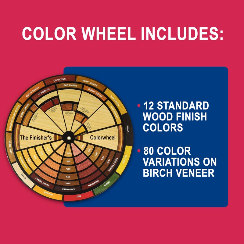 Mohawk Finisher's Colorwheel, Wood Finish, M900-1050, 9-Inch-Diameter Color Wheel