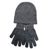 Foxbury Ladies Diamante Hat and Gloves Set Grey