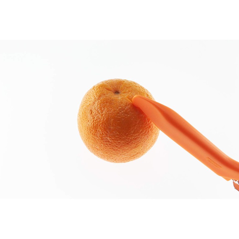 Suncraft FC-117 Freshly Shaped Kinpira Peeler, Made in Japan, Orange