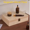 YXFZPAN Wooden Box with Hinged Lid - 8x6x3 Inch Natural