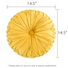 Hig Juego Almohadas Decorativas Redondas Plisadas Terciopelo Amarillo