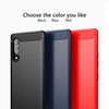 SCL Case for LG Velvet,[Red] Carbon Fiber Effect Gel Grip