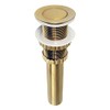 Kingston Brass EV8417 Coronet Push Pop-Up Bathroom Sink Drain Without