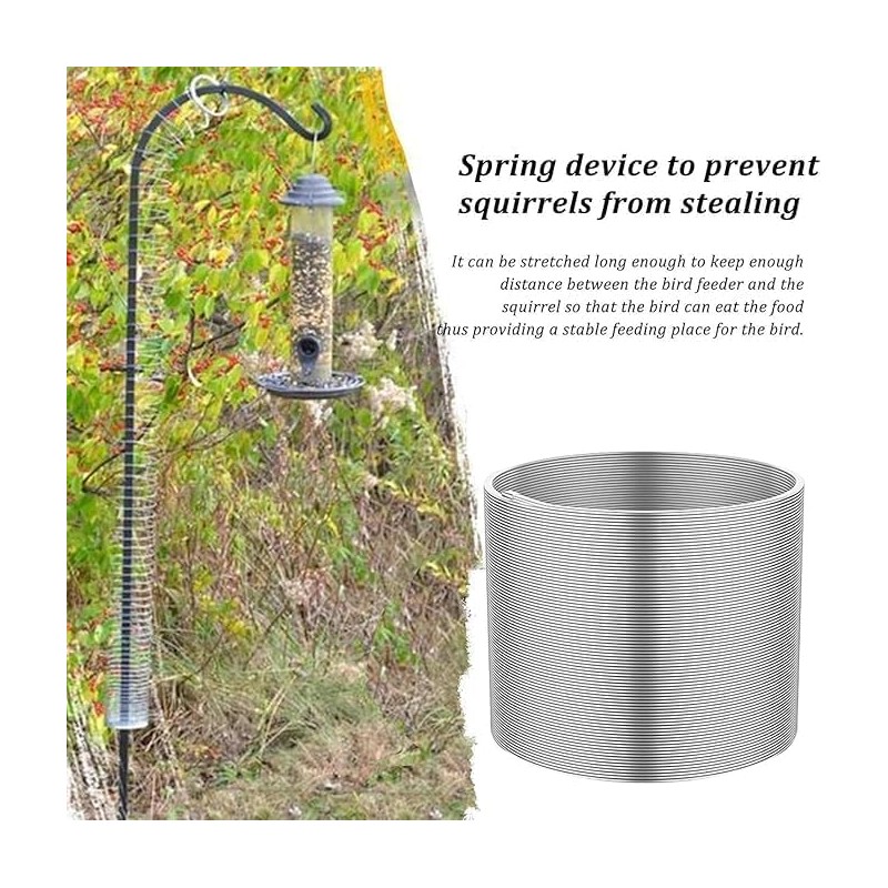 Squirrel Baffle Metal Spring, Squirrel Deterrents for Bird Feeders, Baffles