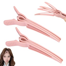 Hair Volume Pincher, Set of 2, Pink, Root Rising Clip, Volume Pincher, Bangs Set, Flat Hair, Easy Hair Styling Tool, Unisex, Increase Volume Without Ironing