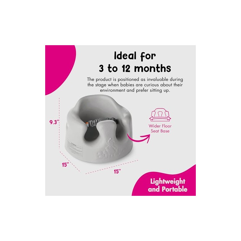 Bumbo - Asiento para suelo, color gris