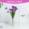 6 Bundles Artificial Violet Flowers, Faux Silk Outdoor Flowers, Purple