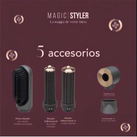Secadora Profesional Multiestilizador 6 Pzs  Magic Styler Color Gris Oscuro                                                                           