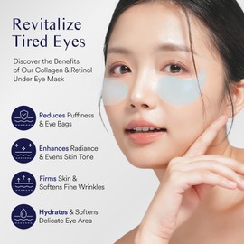 Under Eye Patches for Dark Circles: 30 Pairs Eye Gel Mask for Puffy Eyes and Bags with Retinol Collagen - Undereye Brightening Hydrating Anti-Wrinkles Women
