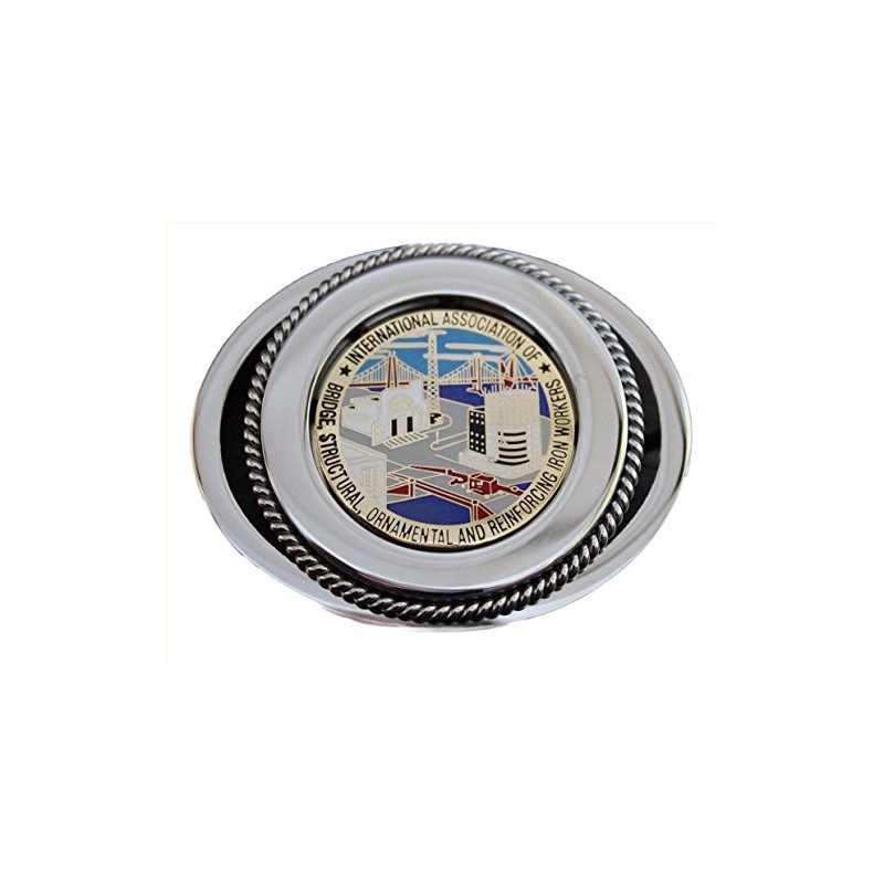 HHG Union Ironworker Belt Buckle In Color