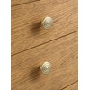 JIASENBAO 5 Pack Gold Cabinet Knobs Round Brushed Brass Drawer