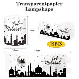 Ramadan Decoration 12 Lantern Table Decoration Umrah Eid Mubarak Islam Decoration Gold Eid Decoration Star Moon Accessories Ramadan Islamic Gifts Bayram Islam Suitable