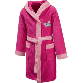 Erwin Müller Children's Hooded Terry Towelling Bathrobe Towel Set Terry Towel Set Wash Cloth Bath Towel, pink