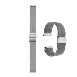 General 18mm Watch Band, Universal 140-235mm Watch Straps with Unique Magnetic Clasp, Quick Release for Zenwatch 2/Sport (41mm)/Activité Steel Sapphire (Silver)