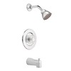 Moen Chrome Chateau Tub and Eco-Performance Shower Trim Featuring Showerhead,