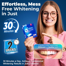 Teeth Whitening Strips: 56Pcs Whitening Strips,Enamel Safe White Strips for Teeth Whitening, 30 Minutes Fast-Result Teeth Whitener Strips for Home Travel Work, 28Treatments -Mint