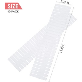 Flytianmy - 8 separadores de cajones, organizador ajustable para calcetines, ropa interior, maquillaje, puede ayudar a ordenar la cocina, recámara, cambiador blanco