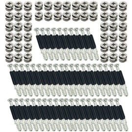 Secotec Hettich eccentric furniture connector Rastex 15; material: Zinc die-cast nickel-plated. Contents: 50 pieces., VAS146