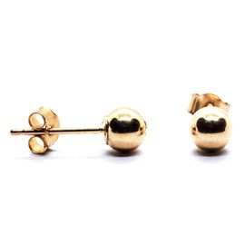 Arranview Jewellery 4 mm gold ball stud earrings in 9ct yellow gold