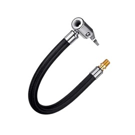 YFFSFDC Car Motorcycle Air Hose, Valve Extension Tube, Pump Extension Hose, 32 TPI/0.3 Inch, Compatible Parts, Motorcycle Accessory, Black, Hose Length 7.9 inches (200 mm)