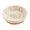 Mud Pie Bread Basket with Liner, Brown