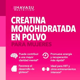 Creatina Monohidratada para Mujeres Sin Sabor | Micronizada | Polvo, 300 g