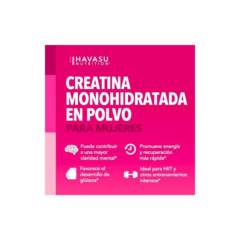 Creatina Monohidratada para Mujeres Sin Sabor | Micronizada | Polvo,