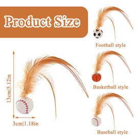 Katzenspielzeug Federn Interaktives Federballspielzeug für Katzen Katzenspielzeug Bälle mit Feder Trainieren Sie Ihre Katze Interaktives Silikonspielzeug für Den Innen- und Außenbereich Geeignet