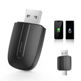 CarPlay Wireless Adapter & Wireless Android Car, Converts Wired Wireless, USB C/A Plug and Play, Supports iOS 10+ & Android 11+, for Cars with Wired CarPaly and Android Car