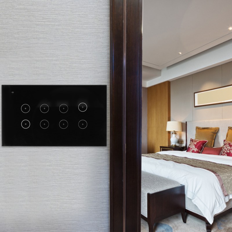 8 Gang Smart Switch WiFi Wall Switch Remote Control Touch